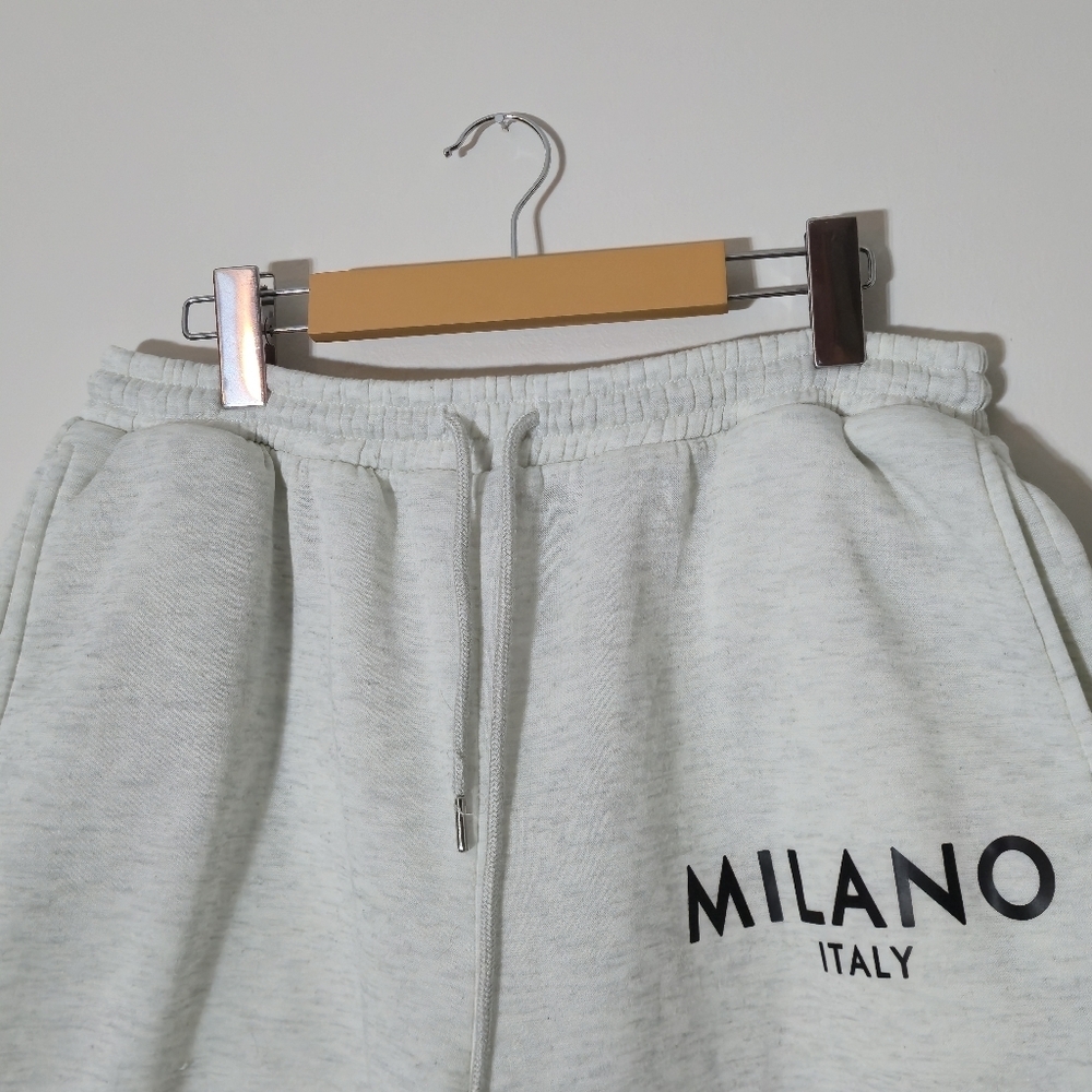 SHEIN XL Milano Italy 3 Piece Loungewear Set Wide Leg Heather Cream - Picture 11 of 12